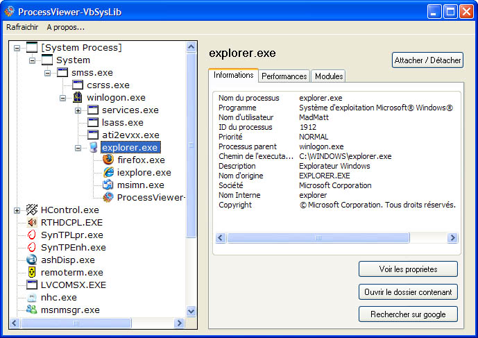 ProcessViewer VbSysLib